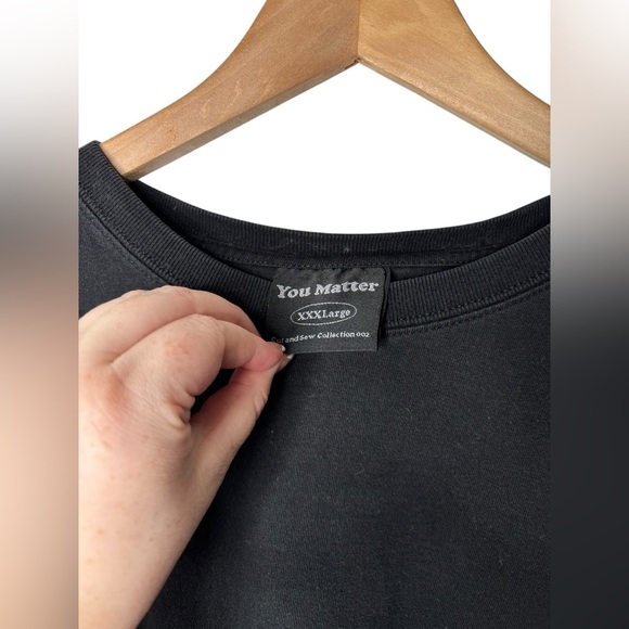 Demetrius Harmon You Matter Now & Forever Black Long Sleeve Pocket Tee XXXL - Picture 5 of 7